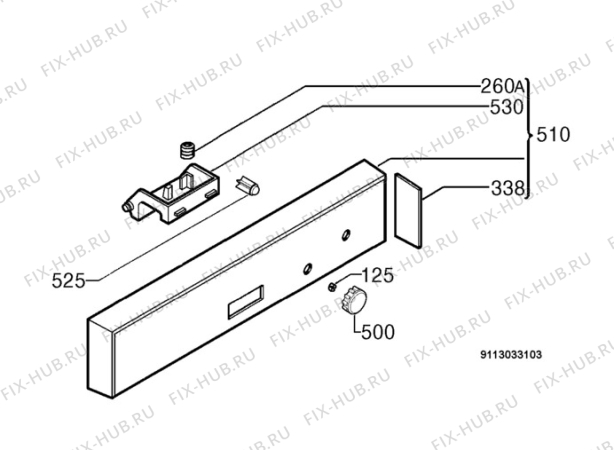 Взрыв-схема посудомоечной машины Zanussi ZDI13010WA - Схема узла Command panel 037